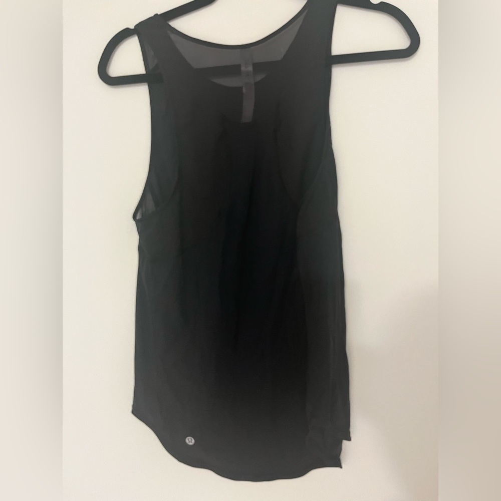 ✨LAST CHANCE✨ Lululemon Black Tank Top with Mesh Back Size 6